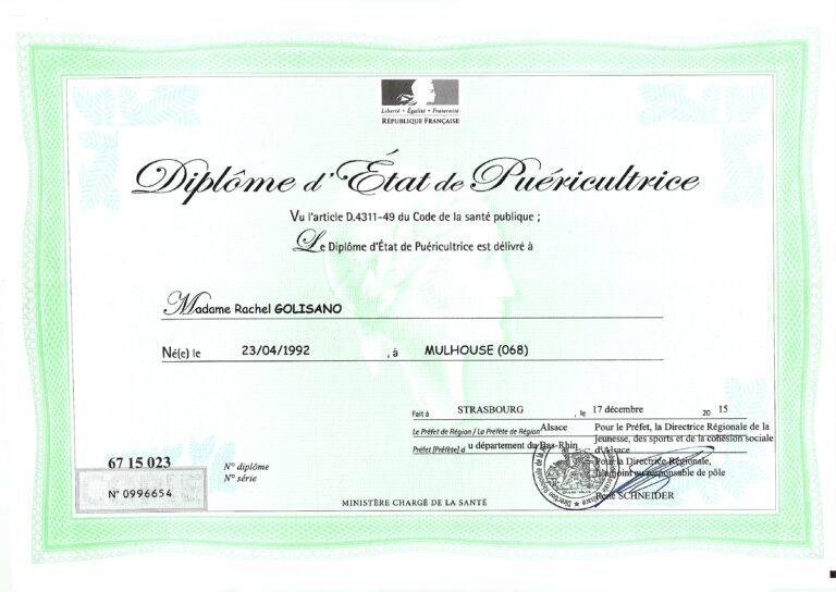Diplôme d'État de puéricultrice
